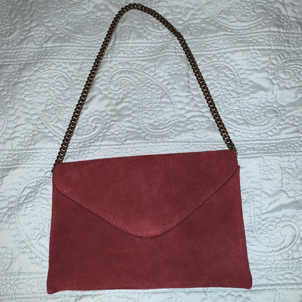 Suede J. Crew shoulder bag